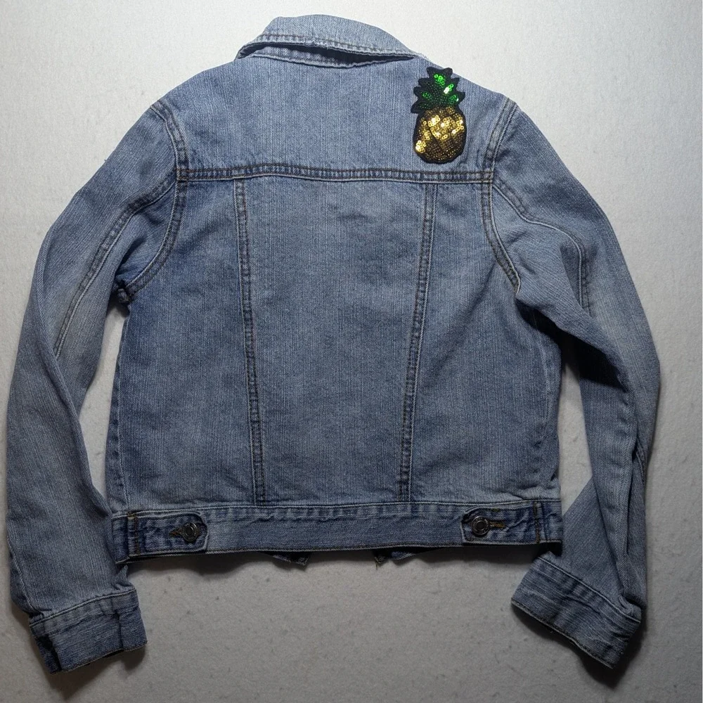 Imperial Star Denim Jacket w Patches Light Wash Size‎ Medium